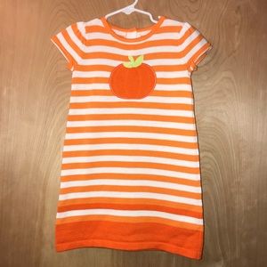 Gymboree Pumpkin Sweater Dress Size 2T